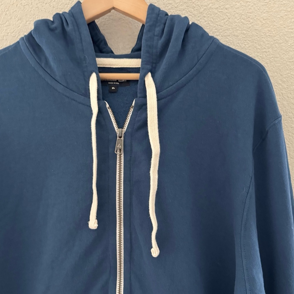 American Giant Classic Navy Hoodie - Picture 9 of 14